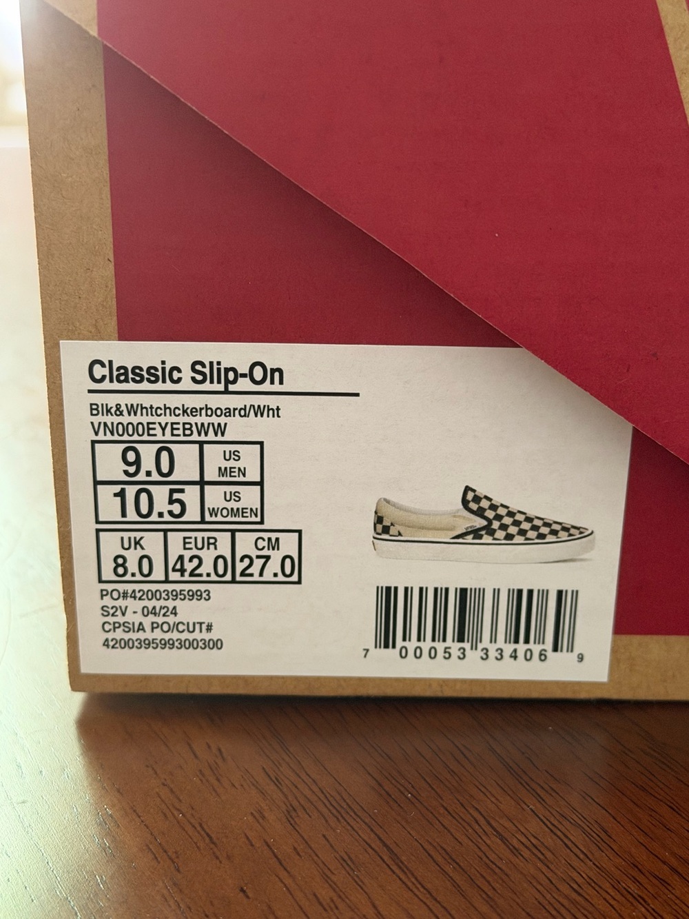 Vans Classic Slip-on Black & White Checkerboard - Picture 6 of 6